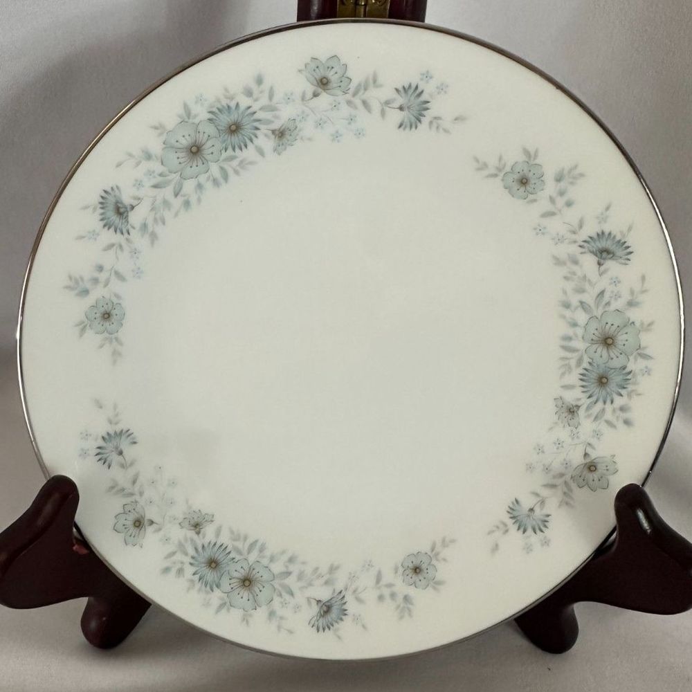 Noritake Porcelain China 6716 INVERNESS Platinum Vintage Japan Blue BREAD PLATE